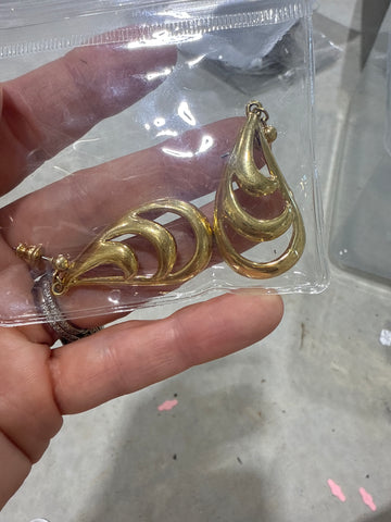 Vintage Gold Monet Drop Post Earrings