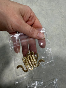 Vintage Gold Squiggle Clip On Earrings