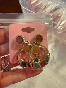 Vintage Gold Southwest Door Knocker Earrings