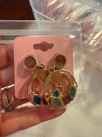Vintage Gold Southwest Door Knocker Earrings
