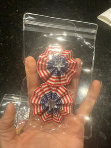 Vintage Patriotic Fan Flag Post earrings