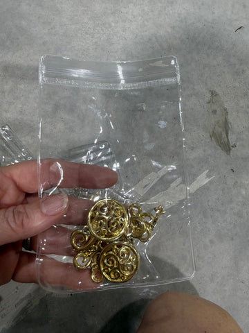 Vintage Ornate Gold Drop Clip On Earrings