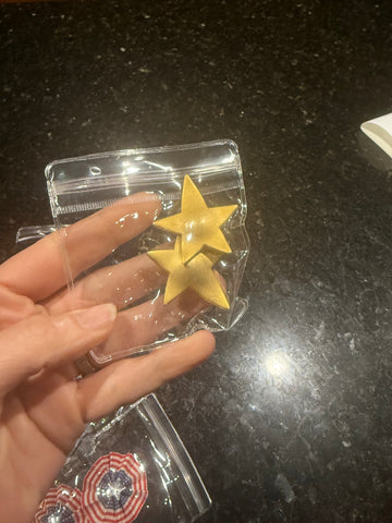 Vintage Matte Gold Signed Star Post Earrings