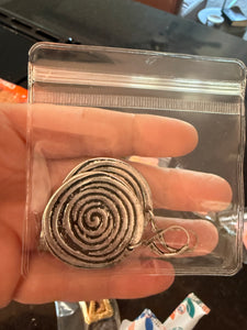 Vintage Large Silver Round Swirl pierced Earrings