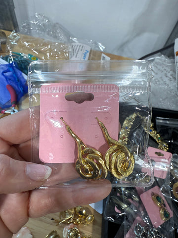 Vintage Matte Gold Ornate Drop Earring