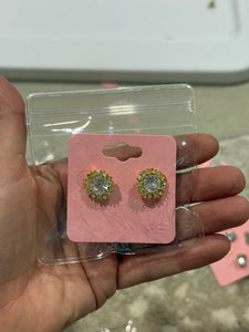 Vintage Marvella Topaz and CZ Stud Post Earrings