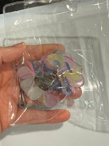 Vintage Acrylic Pastel Confetti Clip On Earrings