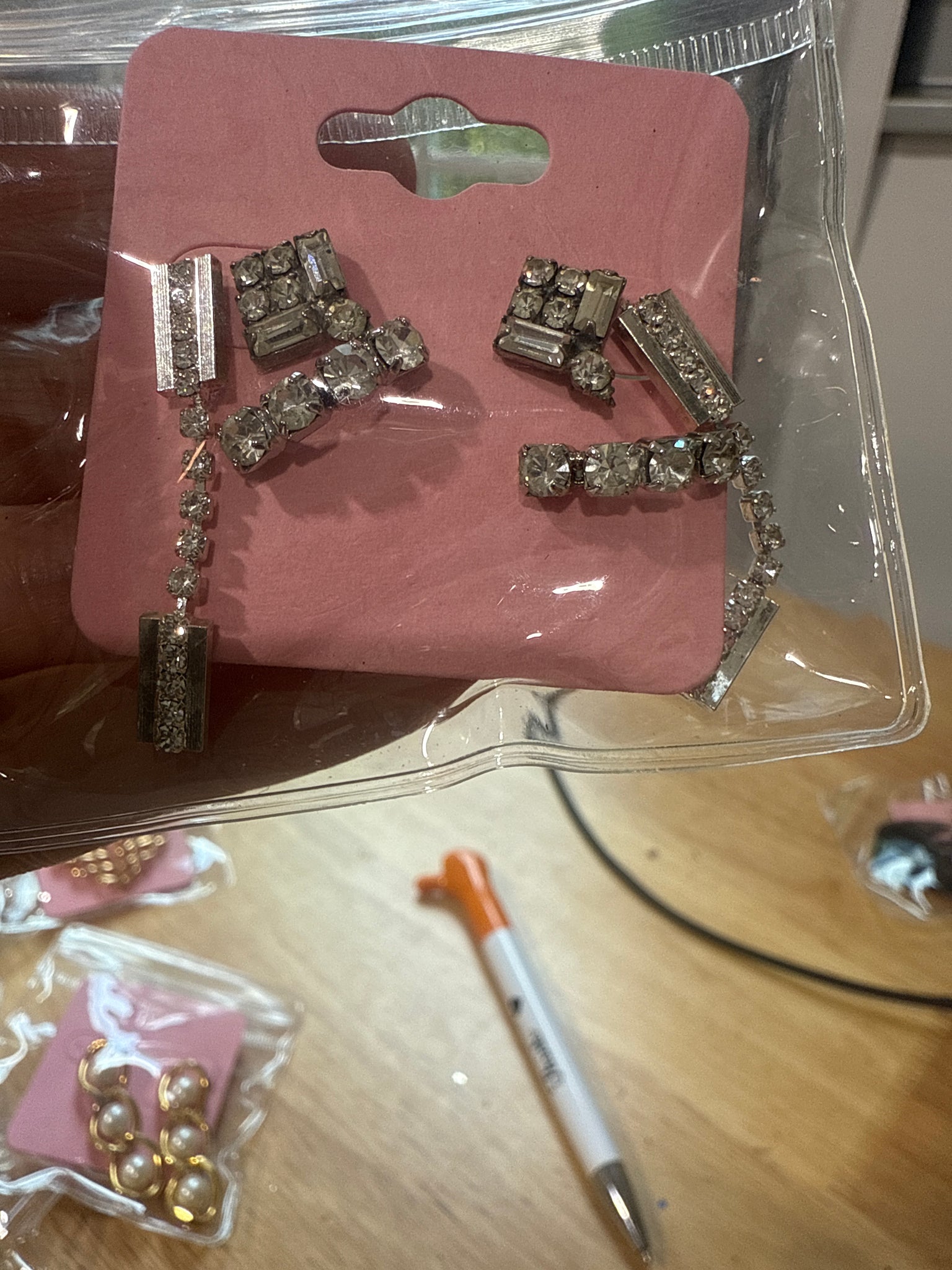 Vintage Set of Rhinestone Studs