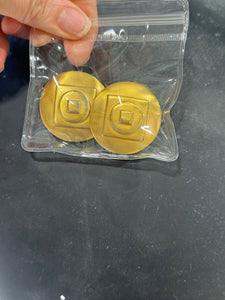 Vintage Large Matte Gold Designed Clip On Earrings