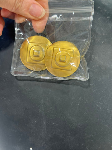 Vintage Large Matte Gold Designed Clip On Earrings