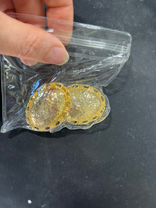 Vintage Hammered Gold Oval Clip On Earrings
