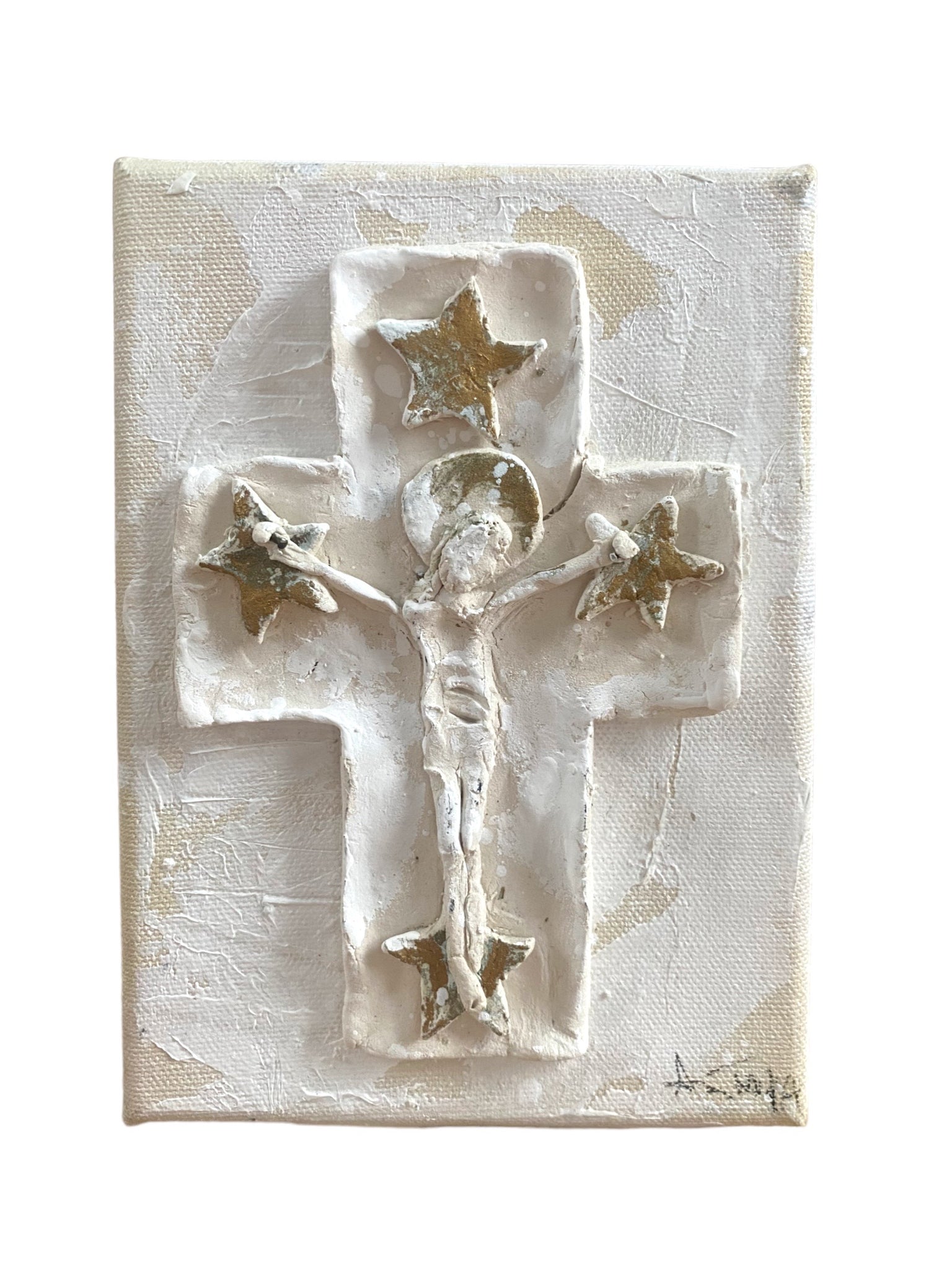 5x7 Four Star Crucifix Canvas