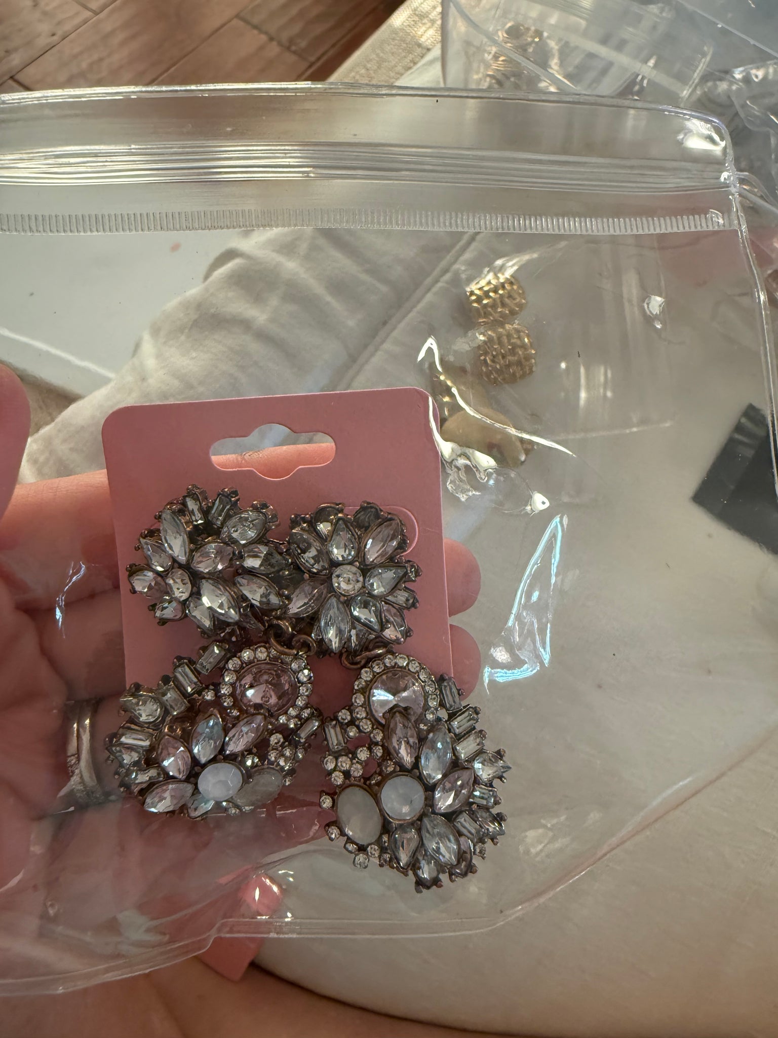 Vintage Gem Drop Post Earrings