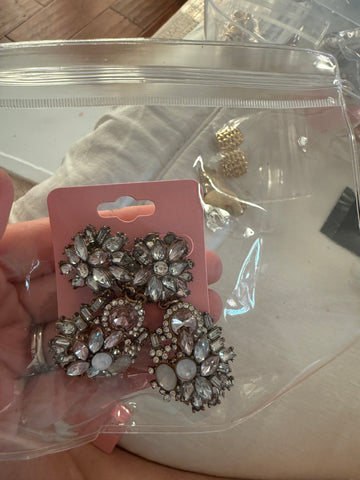 Vintage Gem Drop Post Earrings