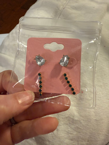 Vintage CZ Post Earring Studs