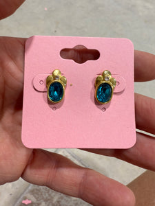 Vintage Topaz Post Stud Earrings