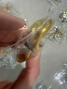 Vintage Chunky Matte Gold Clip On Hoop Earrings