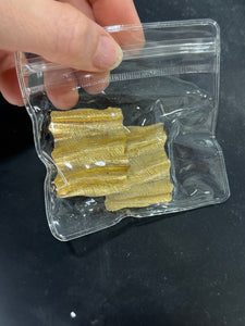 Vintage Large Rectangular Wavy Gold Clip On Earrings