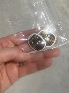 Vintage Native Face Clip On Earrings