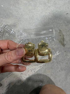Vintage Chunky Square Door Knocker Clip On Earrings