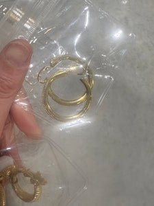 Vintage Gold Thin Clio On Earrings