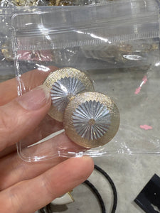Vintage Gold and Silver Sunburst Clip On Earrings