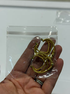 Vintage Textured Gold Hoop Earrings