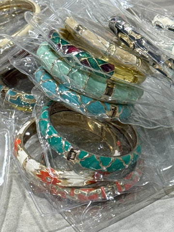 Skinny colorful Vintage bangles