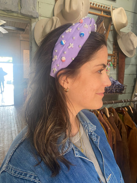 Lilac Cross Headband